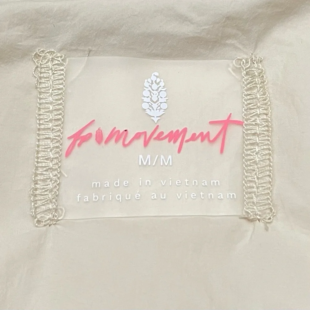 Free People FP Movement Fleecy Sherpa Scrunchy Pippa Jacket Cream Brown Medium‎ - Picture 9 of 12